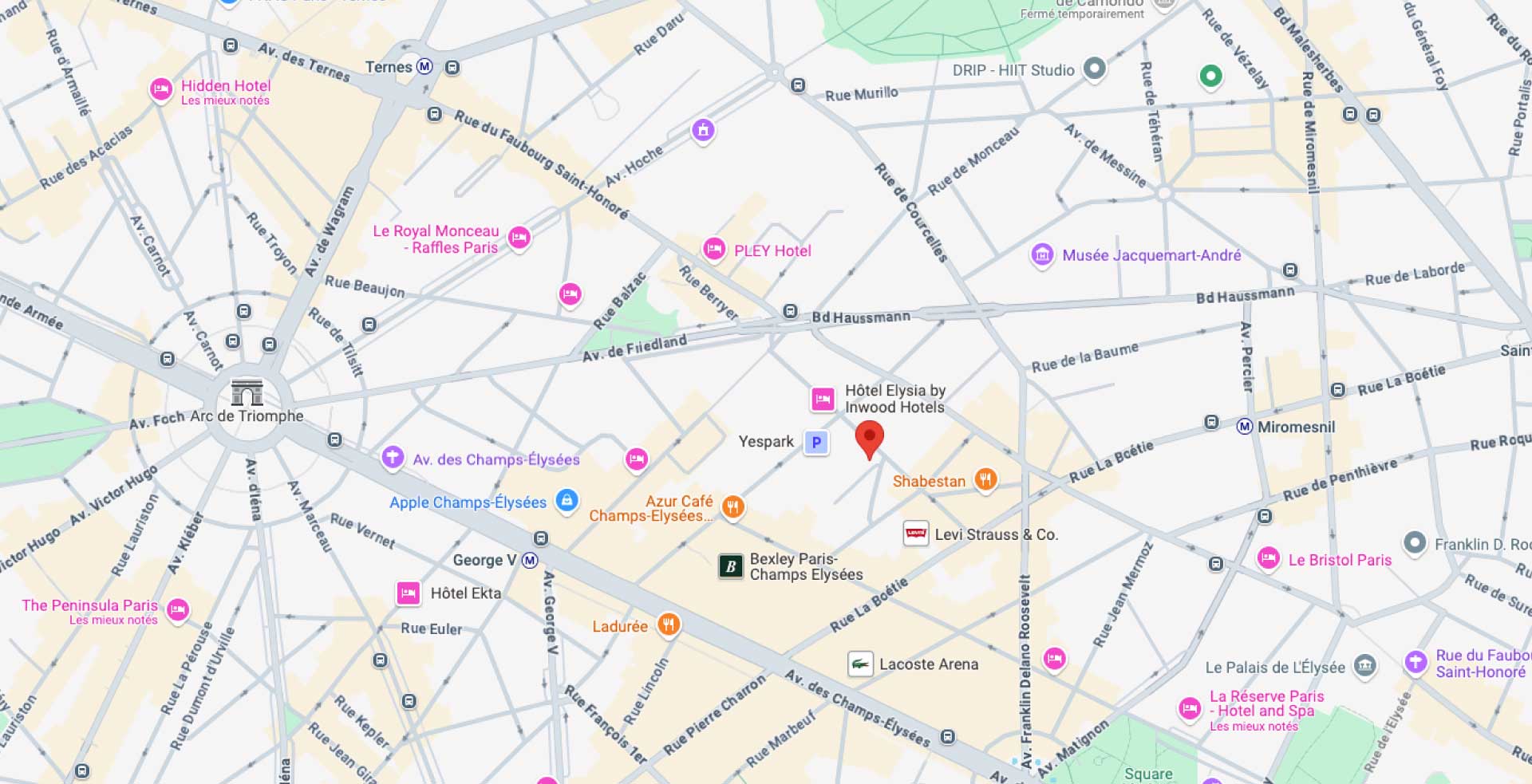 Plan Google Maps du cabinet de Camille Tohier-Desclaux, avocat au 21 rue d'Artois à Paris
